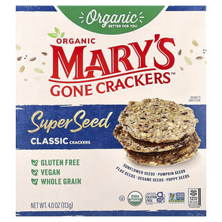 Mary's Gone Crackers, Organic Super Seed Crackers, Classic, 4 oz (113 g)