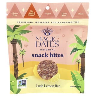 MAGICDATES, Original Snack Bites, Lush Lemon Bar, Riegel mit üppigen Zitronen, 100 g (3,5 oz.)