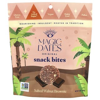 MAGICDATES, Original Snack Bites, Salted Walnut Brownie, 3.5 oz (100 g)