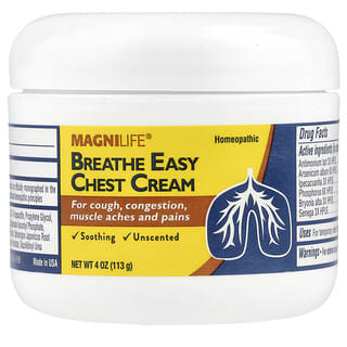 MagniLife, Crema para el pecho Breathe Easy, Sin fragancia, 113 g (4 oz)