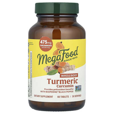 MegaFood, Curcumin, Extra Strength, 60 Tablets