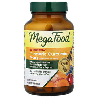 MegaFood, куркумин из куркумы, 60 таблеток