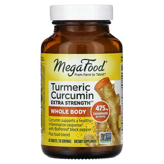 MegaFood, Turmeric Curcumin, Extra Strength, 60 Tablets
