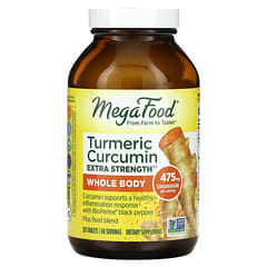 MegaFood, Turmeric Curcumin Extra Strength, Whole Body, 237.5 mg, 120 Tablets