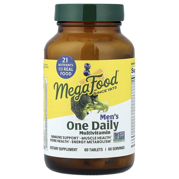 MegaFood, 男性每日一片，60 片。