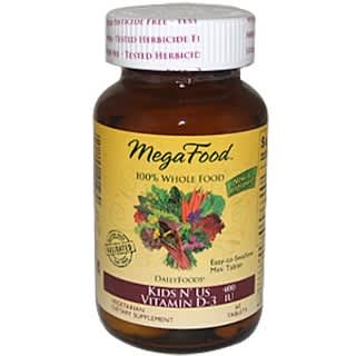 MegaFood, Daily Foods, Kids N' Us Vitamin D-3, 400 IU, 60 Tablets