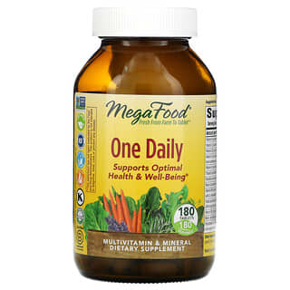MegaFood, مستحضر One Daily، بعدد 180 قرص