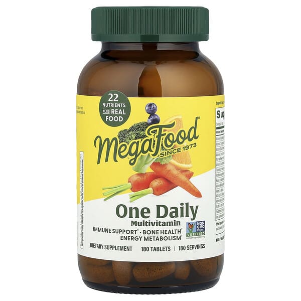 MegaFood, En daglig multivitamindos, 180 tabletter