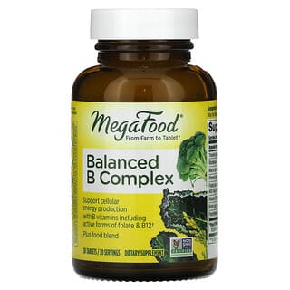 MegaFood, Complejo B equilibrado, 30 comprimidos