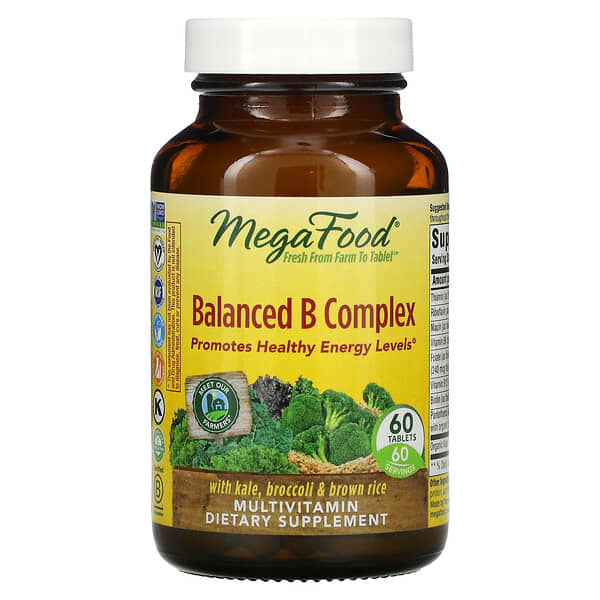 MegaFood, Balanced B Complex, 60 Tablets