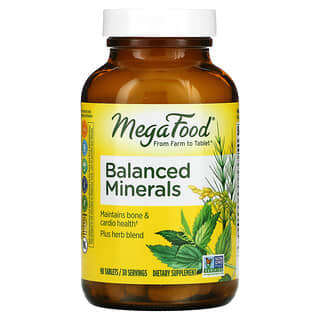 MegaFood, Balanced Minerals, 90 Tablets