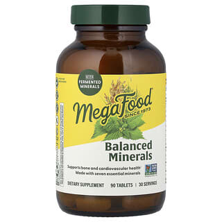 MegaFood, Minerales equilibrados, 90 comprimidos