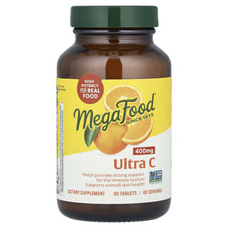MegaFood, Ultra C, 400 mg, 60 tabletek
