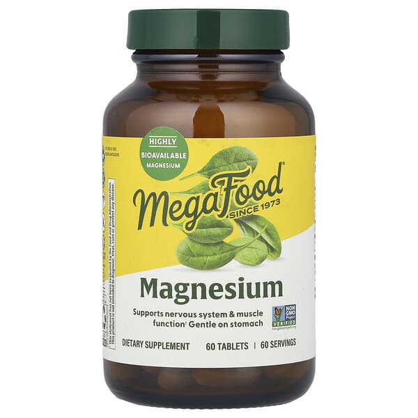 MegaFood, マグネシウム、60粒
