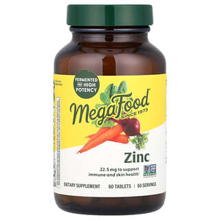 MegaFood, Zinc, 22.5 mg, 60 Tablets