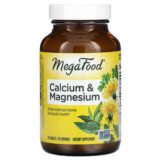 MegaFood, Calcium & Magnesium,  60 Tablets