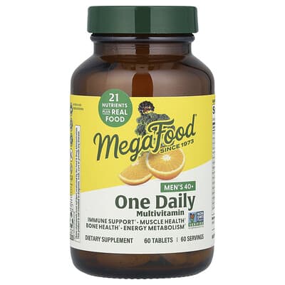 MegaFood, Men 40+, One Daily Multivitamin, 60 Tablets