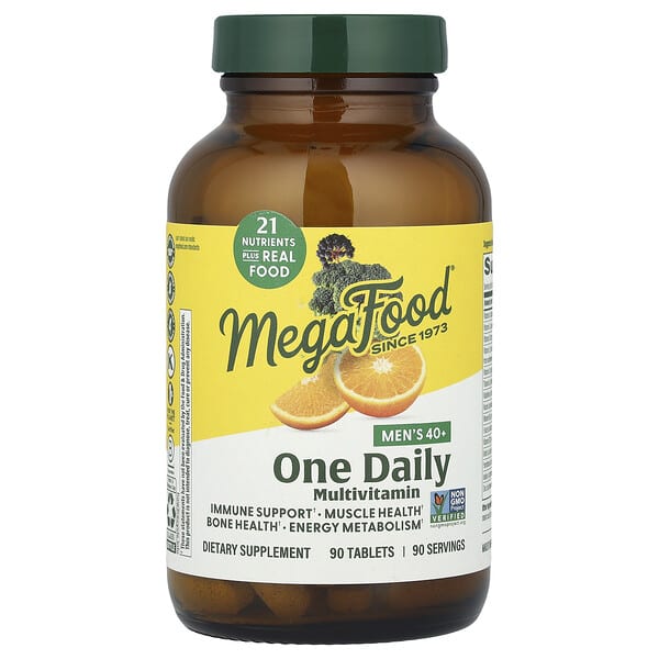 MegaFood Men's 40+ One Daily Multivitamin, 90 Tablets