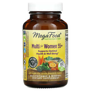 MegaFood, Multi para mulheres com mais de 55 anos, 60 comprimidos