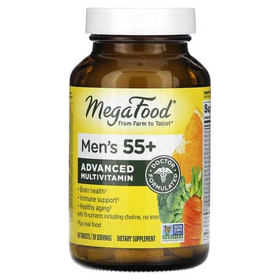 MegaFood, Advanced Multivitamin for Men 55+, 60 Tablets