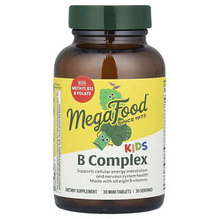 MegaFood, Комплекс вітамінів групи B для дітей, 30 таблеток
