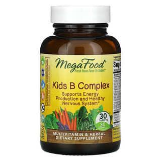 MegaFood, Complexo B para Crianças, 30 Comprimidos