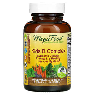 MegaFood, Kids B Complex, Vitamin-B-Komplex für Kinder, 30 Tabletten