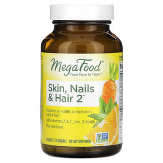 MegaFood, добавка для здоровья кожи, ногтей и волос, 2, 60 таблеток
