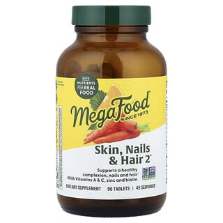 MegaFood, Skin, Nails & Hair 2™, 90 comprimidos