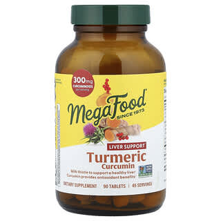 MegaFood, 姜黄素，特强型，肝脏，90 片