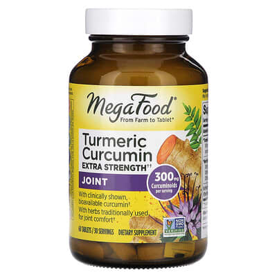 MegaFood, Curcumin, Extra Strength, Joints, 60 Tablets