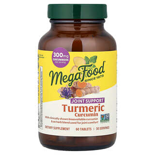 MegaFood, 姜黃素，特強型，關節，60 片