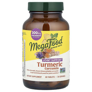 MegaFood, куркумин, для здоровья суставов, 60 таблеток