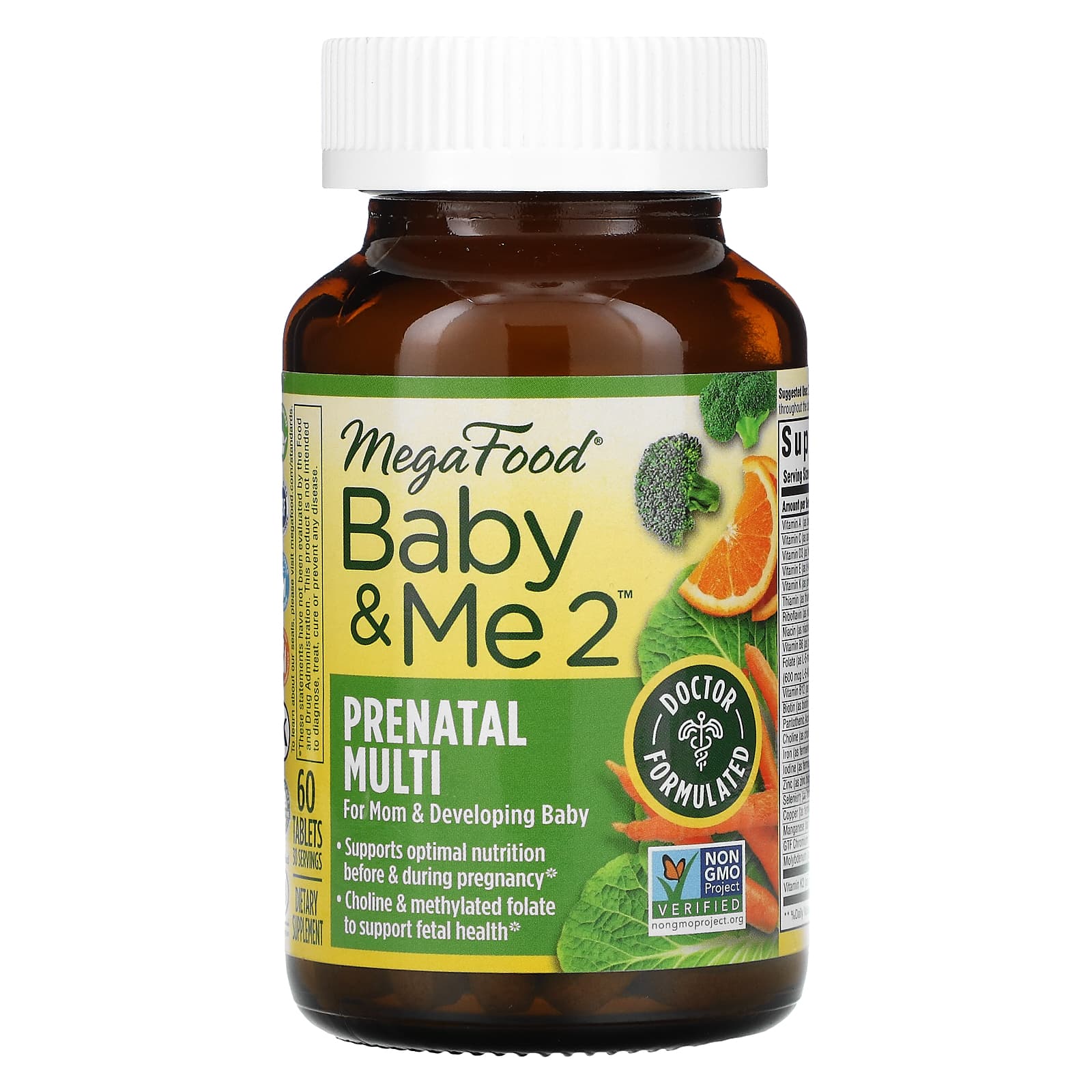 Заказать MegaFood, Baby & Me 2, витамины для беременных, 60 таблеток