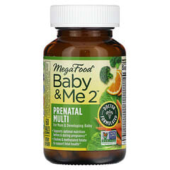 MegaFood, Baby & Me 2, Suplemento multivitamínico prenatal, 60 comprimidos