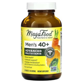 MegaFood, Men's 40+ Advanced Multivitamin, 120 Tablets