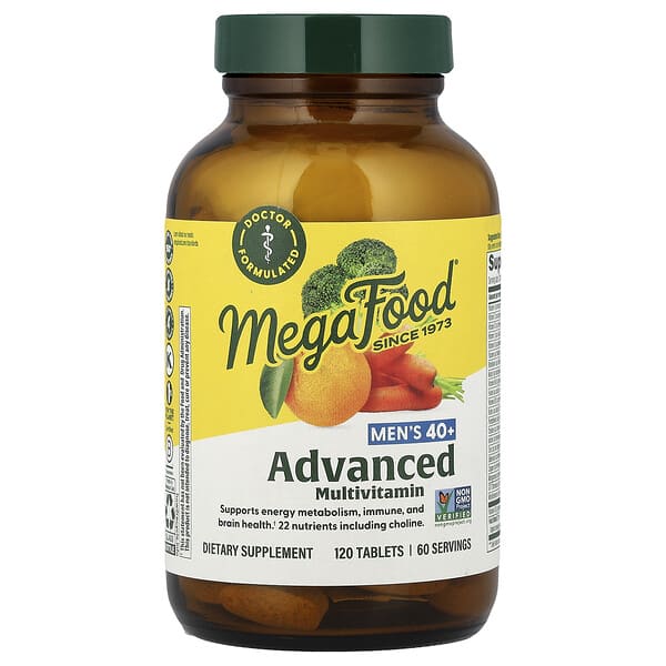 MegaFood Men's 40+, Advanced Multivitamin, 120 Tablets