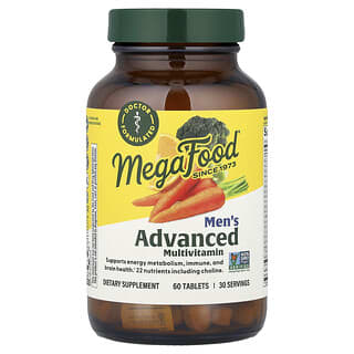 MegaFood, Suplemento multivitamínico avanzado para hombres, 60 comprimidos
