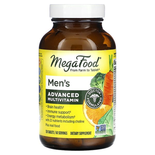 MegaFood, Men's Advanced Multivitamin, 120 Tablets