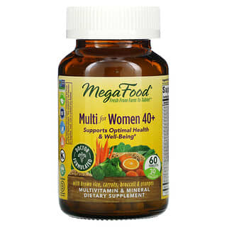 MegaFood, فيتامينات متعددة للنساء فوق 40 عام، 60 قرص
