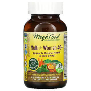 MegaFood, Multi para mujeres mayores de 40 años, 120 comprimidos