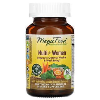 MegaFood, Suplemento multivitamínico para mujeres, 60 comprimidos