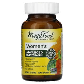 MegaFood, Suplemento multivitamínico para mujeres, 60 comprimidos