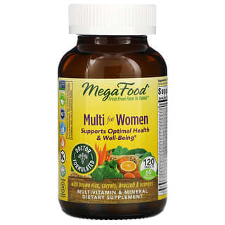 MegaFood, Suplemento multivitamínico para mujeres, 120 comprimidos