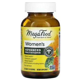 MegaFood, Suplemento multivitamínico para mujeres, 120 comprimidos