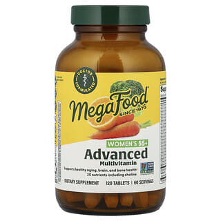 MegaFood, Női 55+, Advanced Multivitamin, 120 tabletta