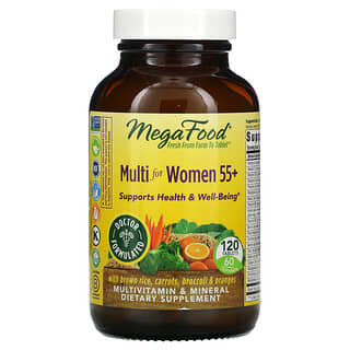 MegaFood, Multivitamínico para Mulheres Acima de 55 Anos, 120 Comprimidos