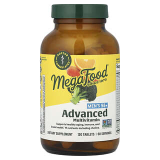 MegaFood, 55세 이상 남성용, 어드밴스드 종합비타민, 120정