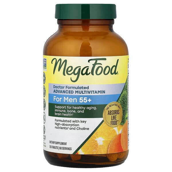 MegaFood, Multi for Men 55+，120 片