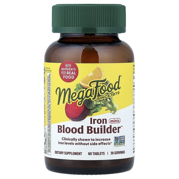 MegaFood, Blood Builder™ 미니스, 철분, 60정